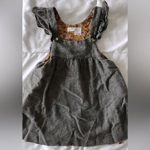 Zara Flutter Sleeve Grey Knit Dress - Size 4-5